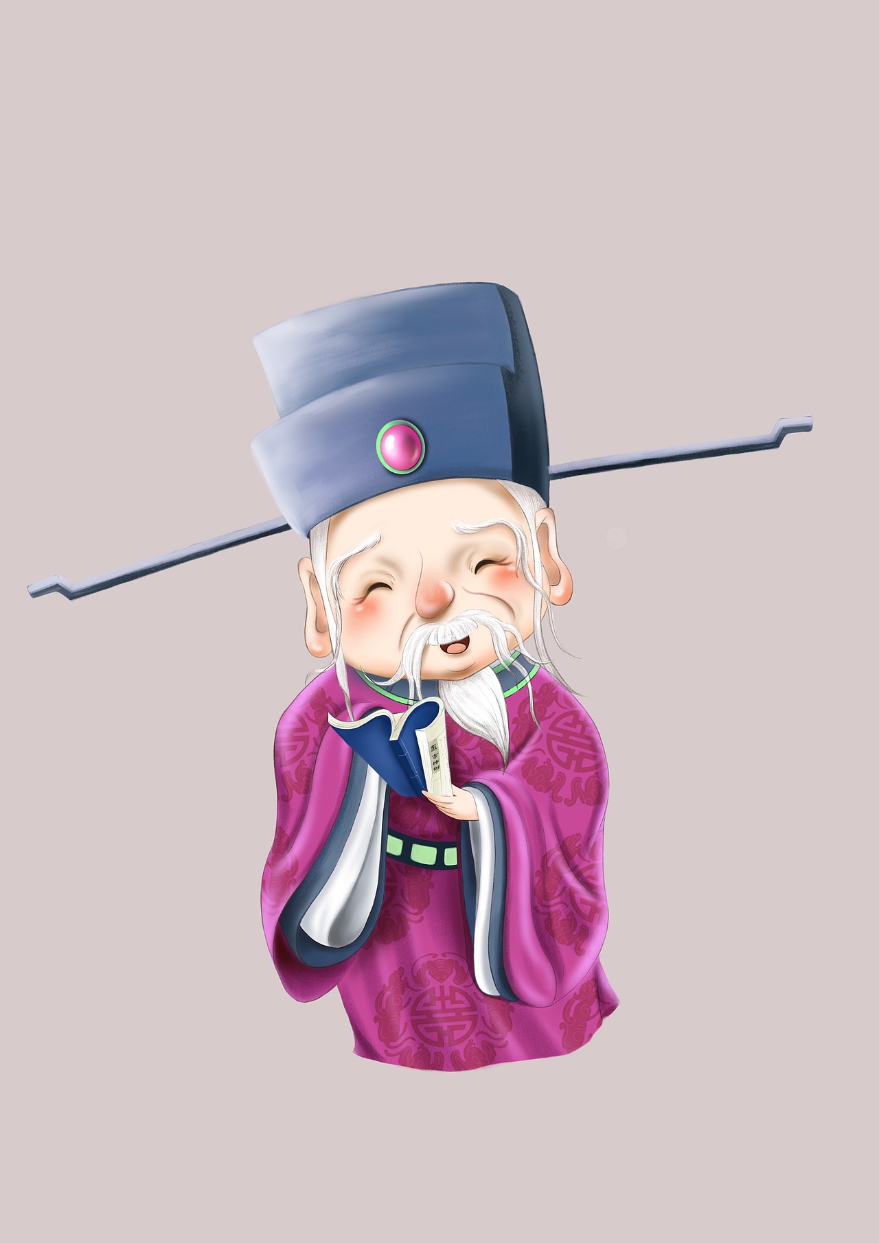福星老头（图ZMjY3MDI5NDA0） - 商业插画 - 站酷设计师璟十月原创素材 - 站酷ZCOOL