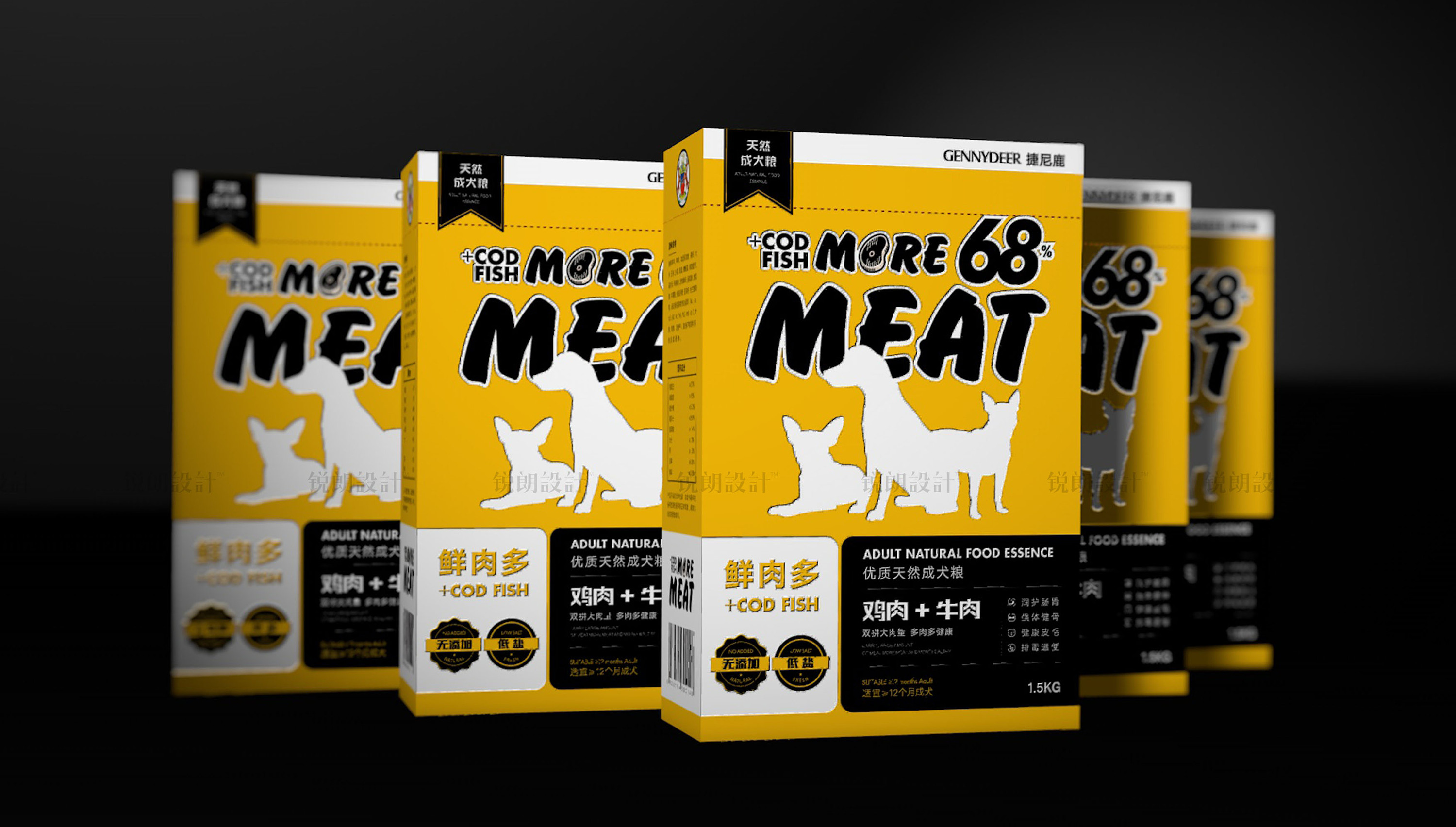 捷尼鹿狗粮包装