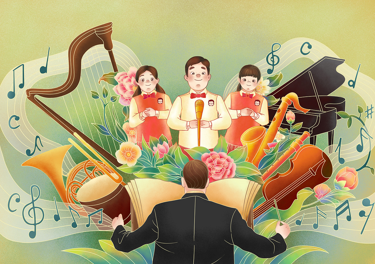 恒源祥2021年无限之线辛丑年台历插画