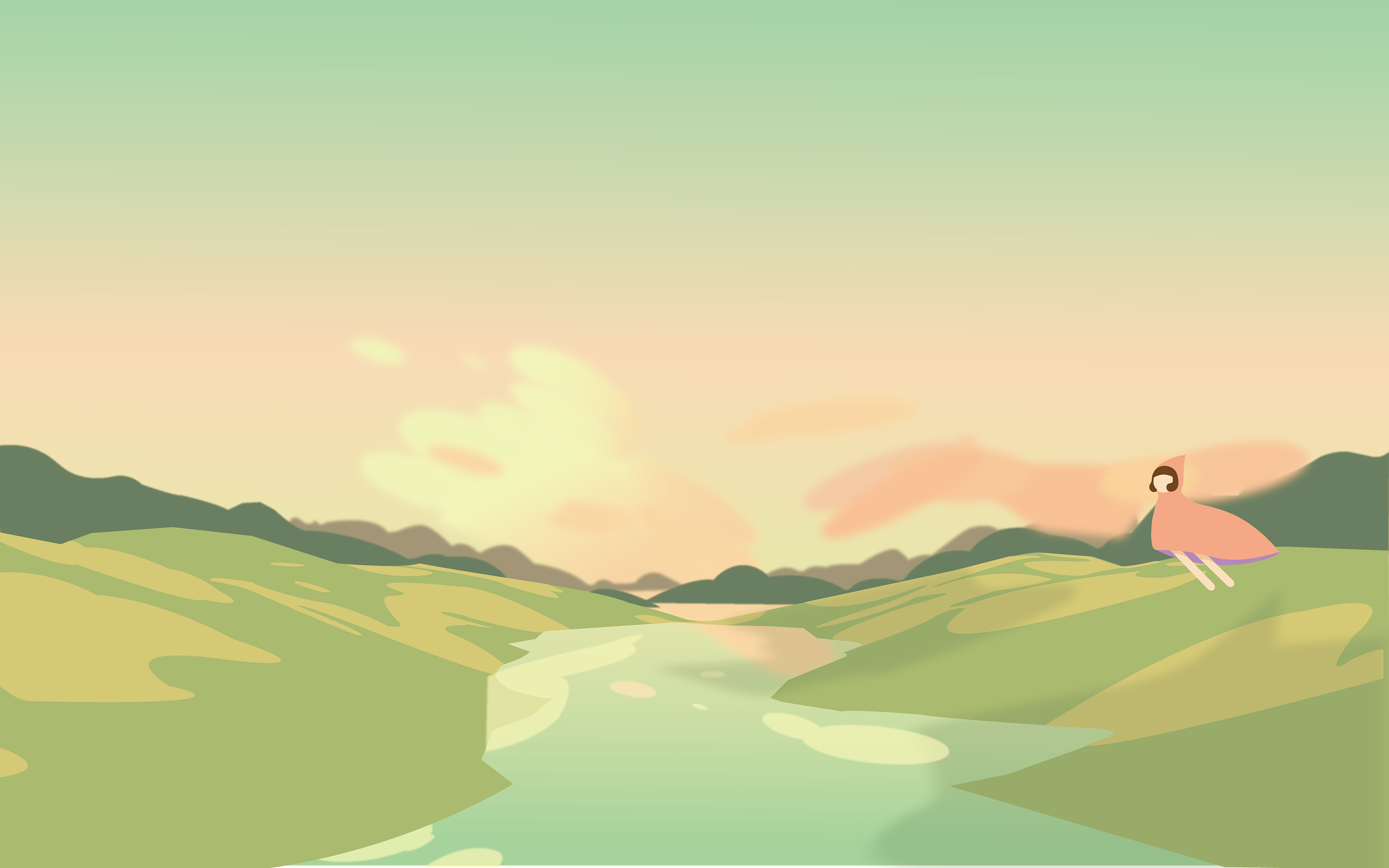 治愈系插画风广告动画