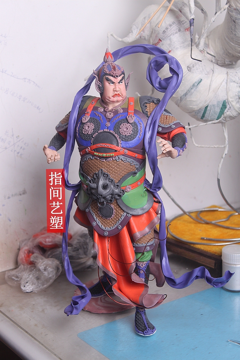 贺加贵面塑软陶(韦陀菩萨 )(图ZNzY4MDQwODQ=) - 手办/模玩 - 站酷设计师贺加贵3D翻糖原创素材 - 站酷ZCOOL