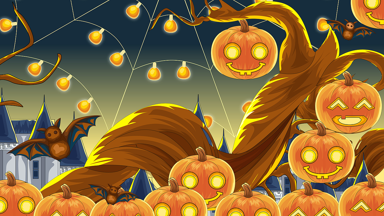 万圣节南瓜海报插画|插画|商业插画|一酒000_原创作品-站酷(zcool)