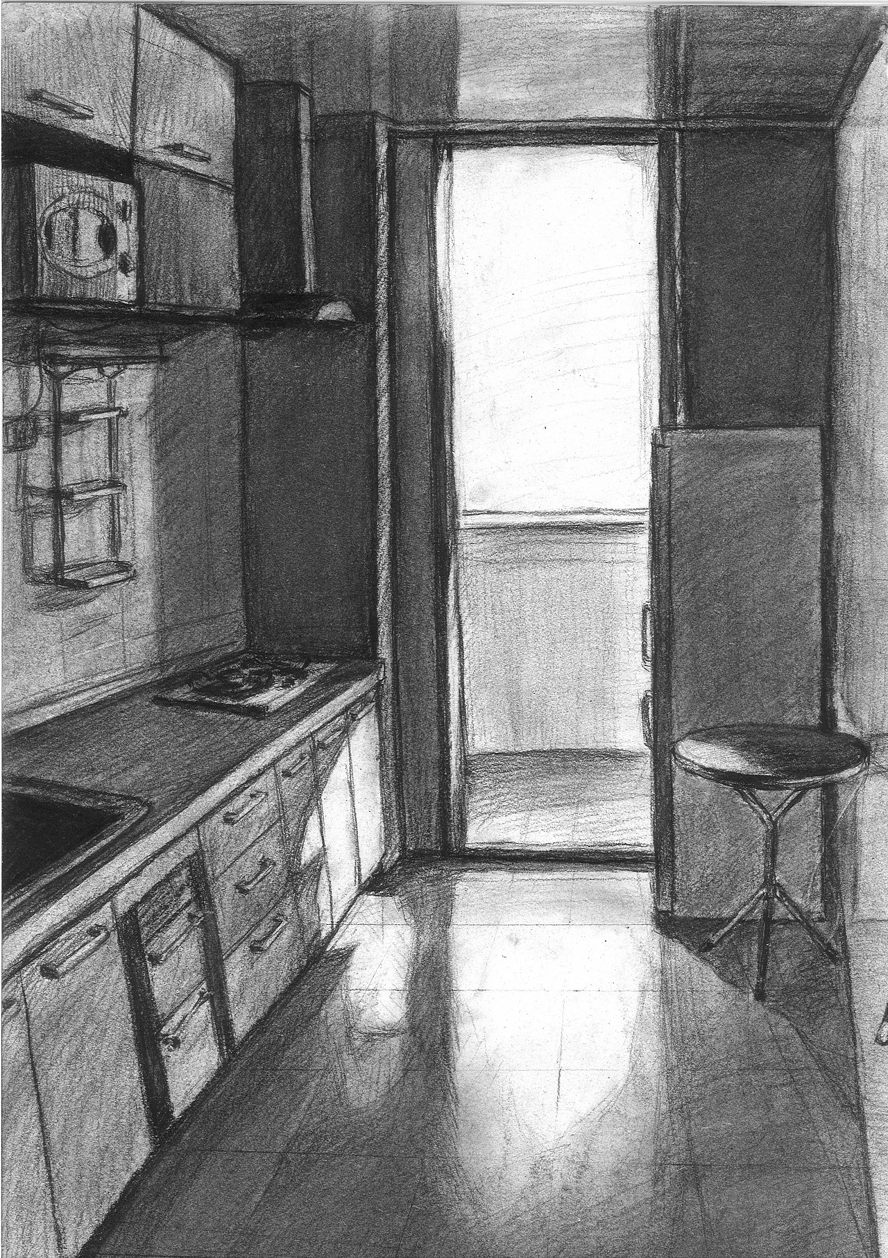 厨房-素描（图ZMjA2MTIxMjQ0） - 绘画 - 站酷设计师尘好奇原创素材 - 站酷ZCOOL