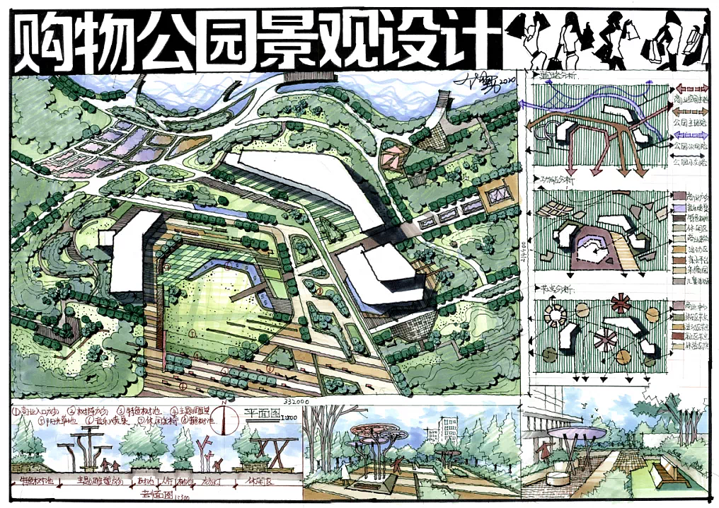 江西农业大学风景园林手绘设计考研培训｜景观设计（图ZMjgwMDY2NTI0） - 绘画 - 站酷设计师南昌手绘考研原创素材 - 站酷ZCOOL