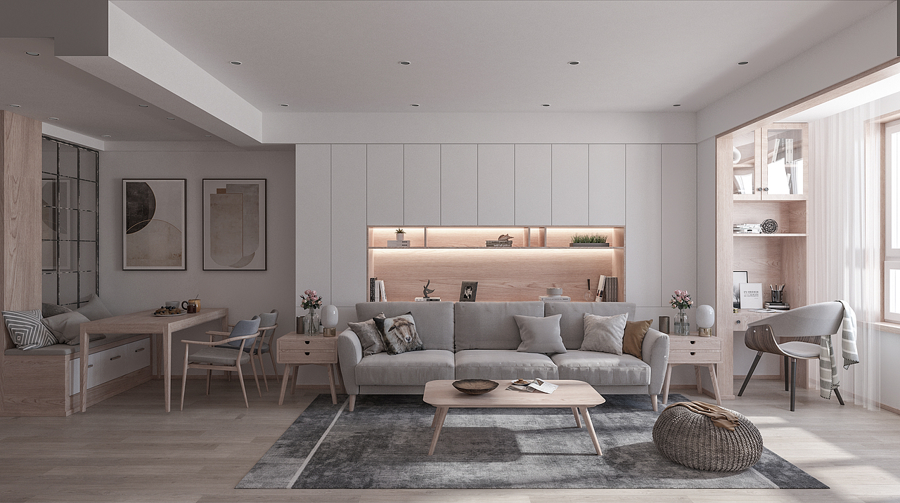 现代原木风格（图ZMjA2OTU4Njk2） - 家装设计 - 站酷设计师明末边军原创素材 - 站酷ZCOOL