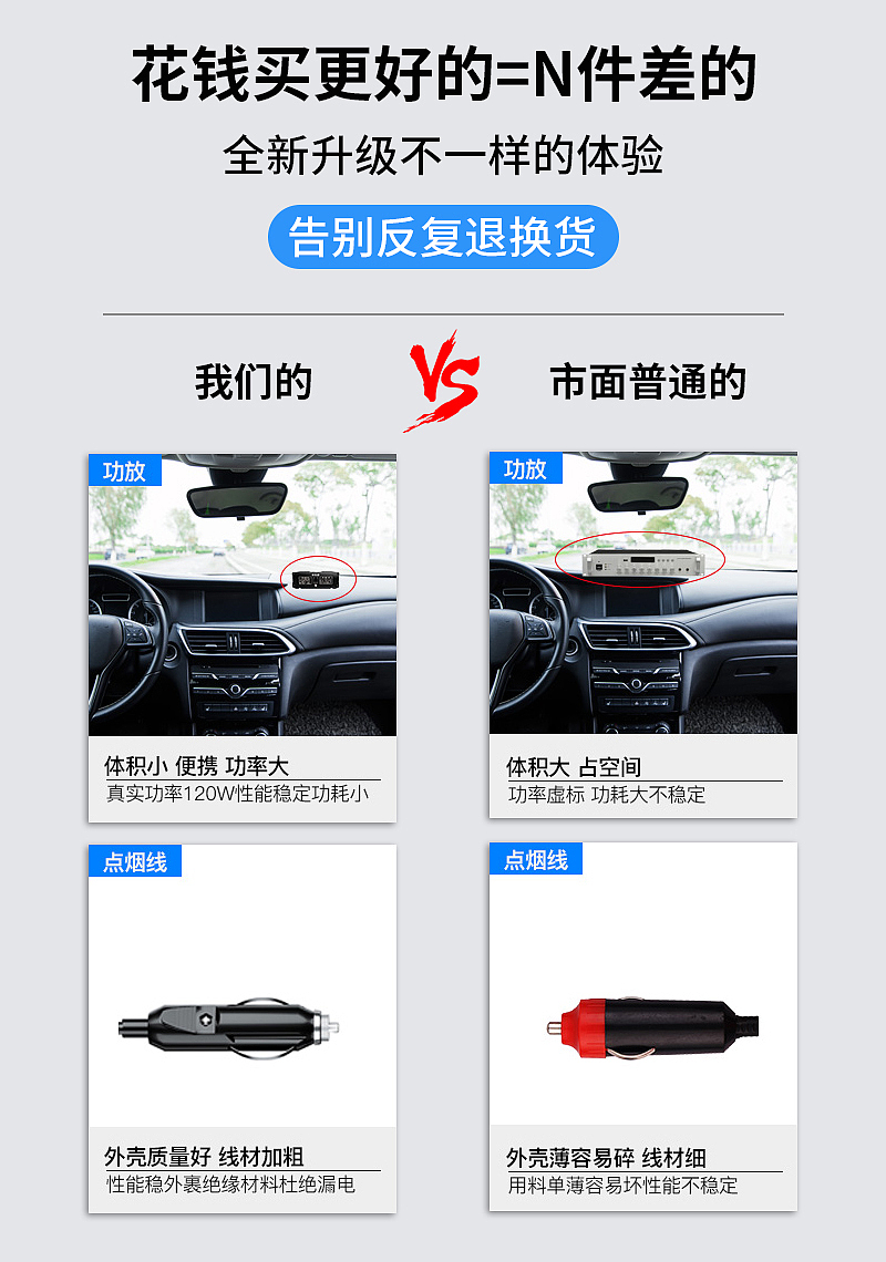 车载地摊喇叭扬声器详情页赏析