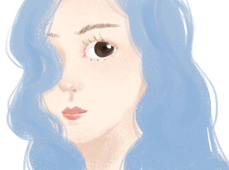 最后再修修容,弄弄头发。这样确实算是美女了吧!