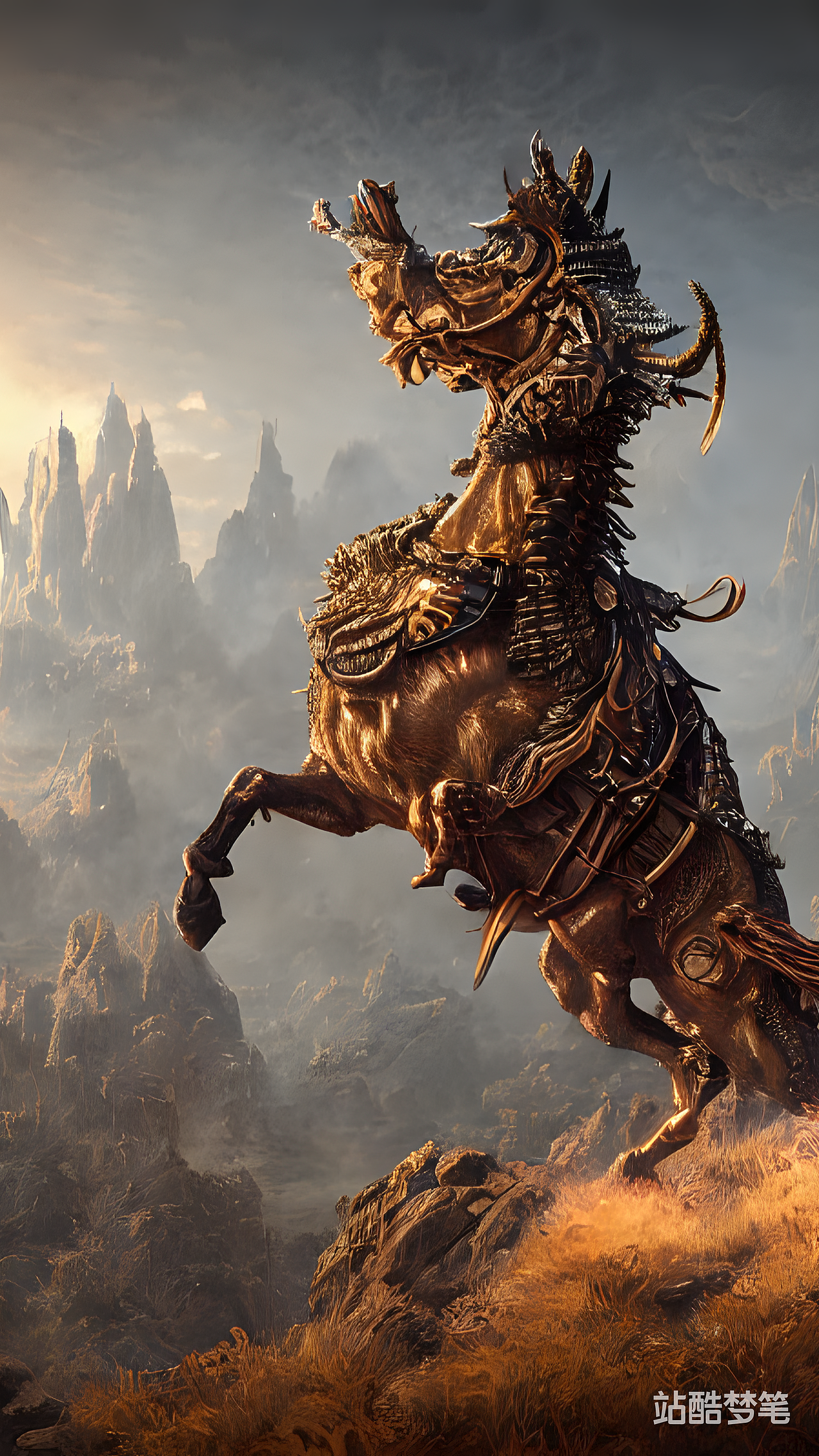 #站酷梦笔#西域塞外，幻想，详细的，错综复杂，高度详（图ZMzI0NzgzMzI4） - AI作品 - 站酷设计师黎丶原创素材 - 站酷ZCOOL