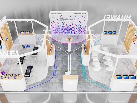 展会展位展台展示展馆展厅展览设计3D效果图