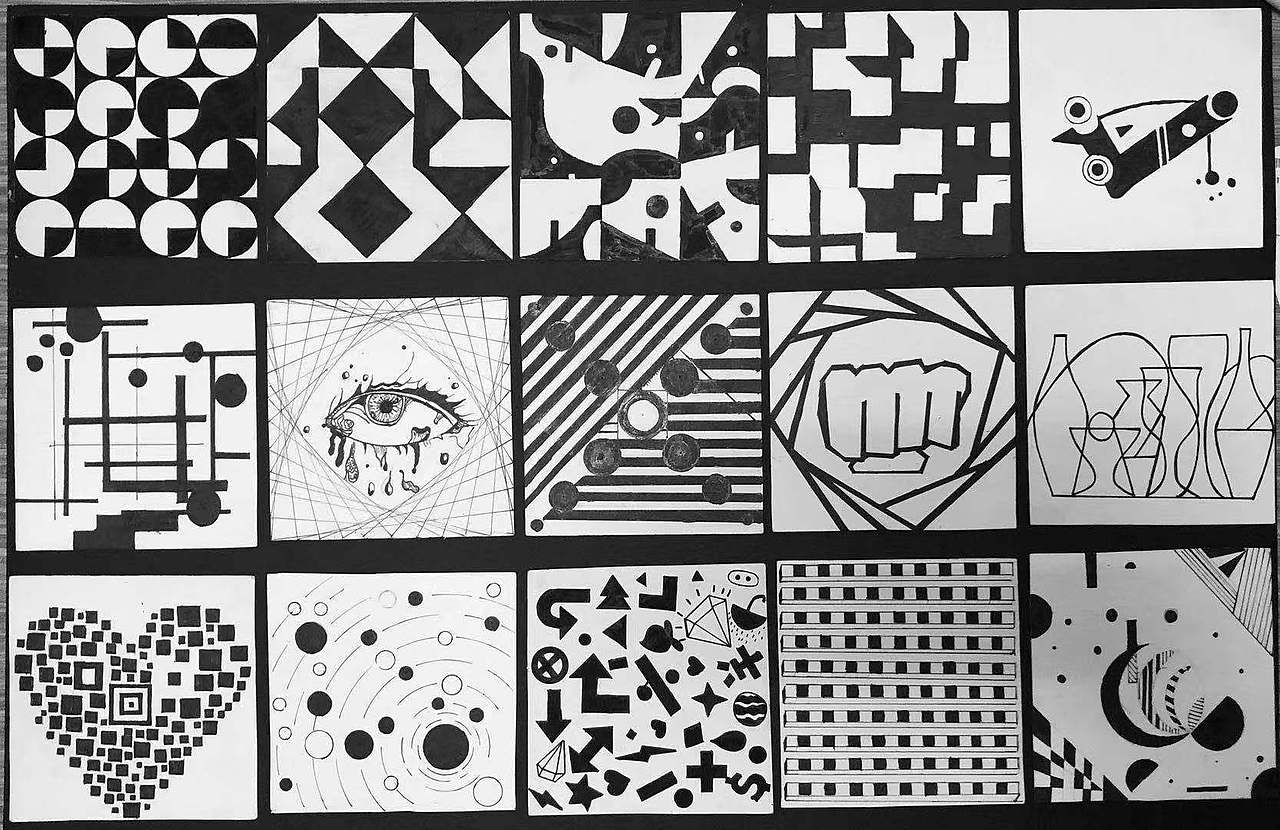 设计学类19-6班 点线面 构成作业