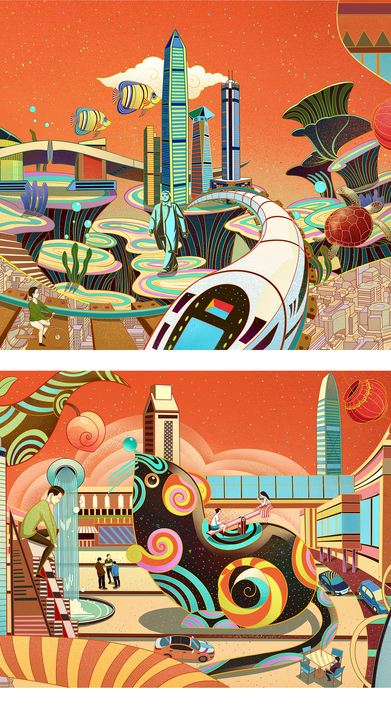 深圳城市系列（图ZMjA3MjY1NjQ4） - 商业插画 - 站酷设计师殷十卌原创素材 - 站酷ZCOOL