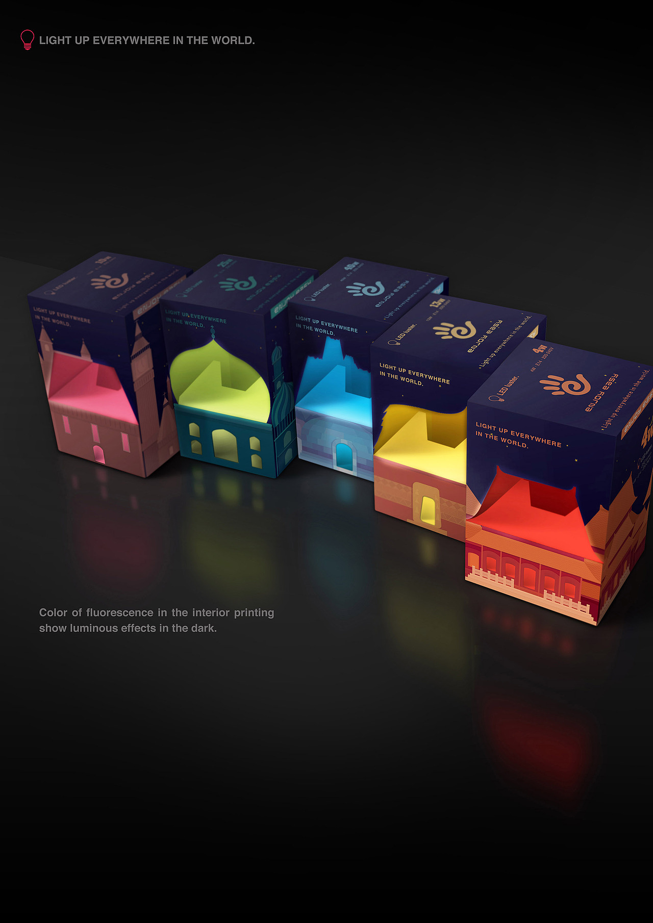 照亮世界每个角落概念包装