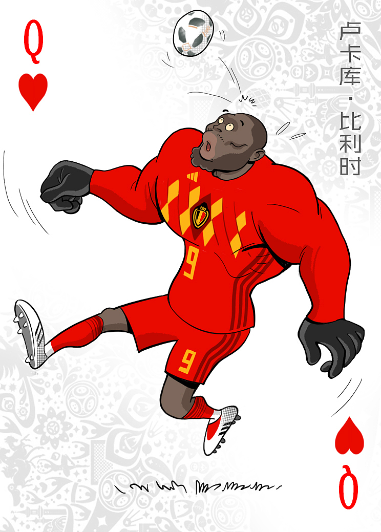 世界杯杯球星漫画扑克设计（图ZMTE5Mjg0MTAw） - 商业插画 - 站酷设计师尚亚努扎伊原创素材 - 站酷ZCOOL