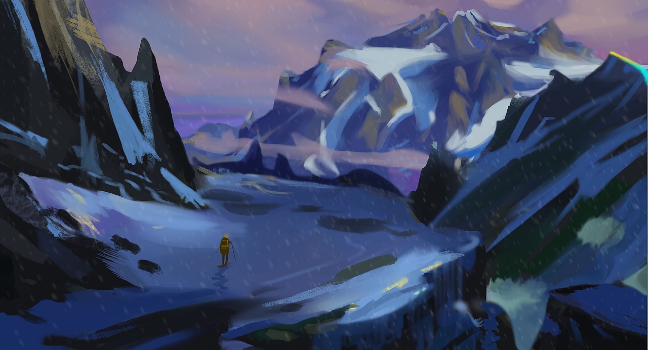 雪山场景（图ZMjI5MDgyOTEy） - 游戏原画 - 站酷设计师泰豪小团子原创素材 - 站酷ZCOOL