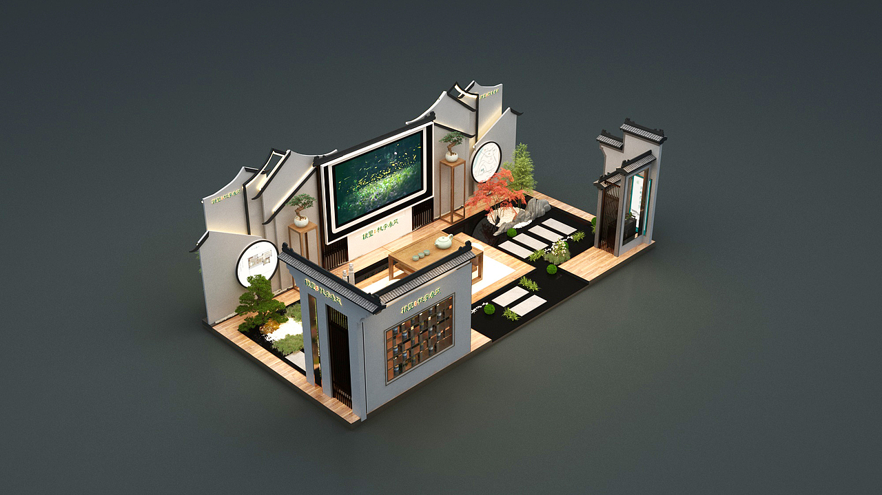 新中式商场展厅（图ZMjIzMjc4ODky） - 其他三维 - 站酷设计师zoo器原创素材 - 站酷ZCOOL
