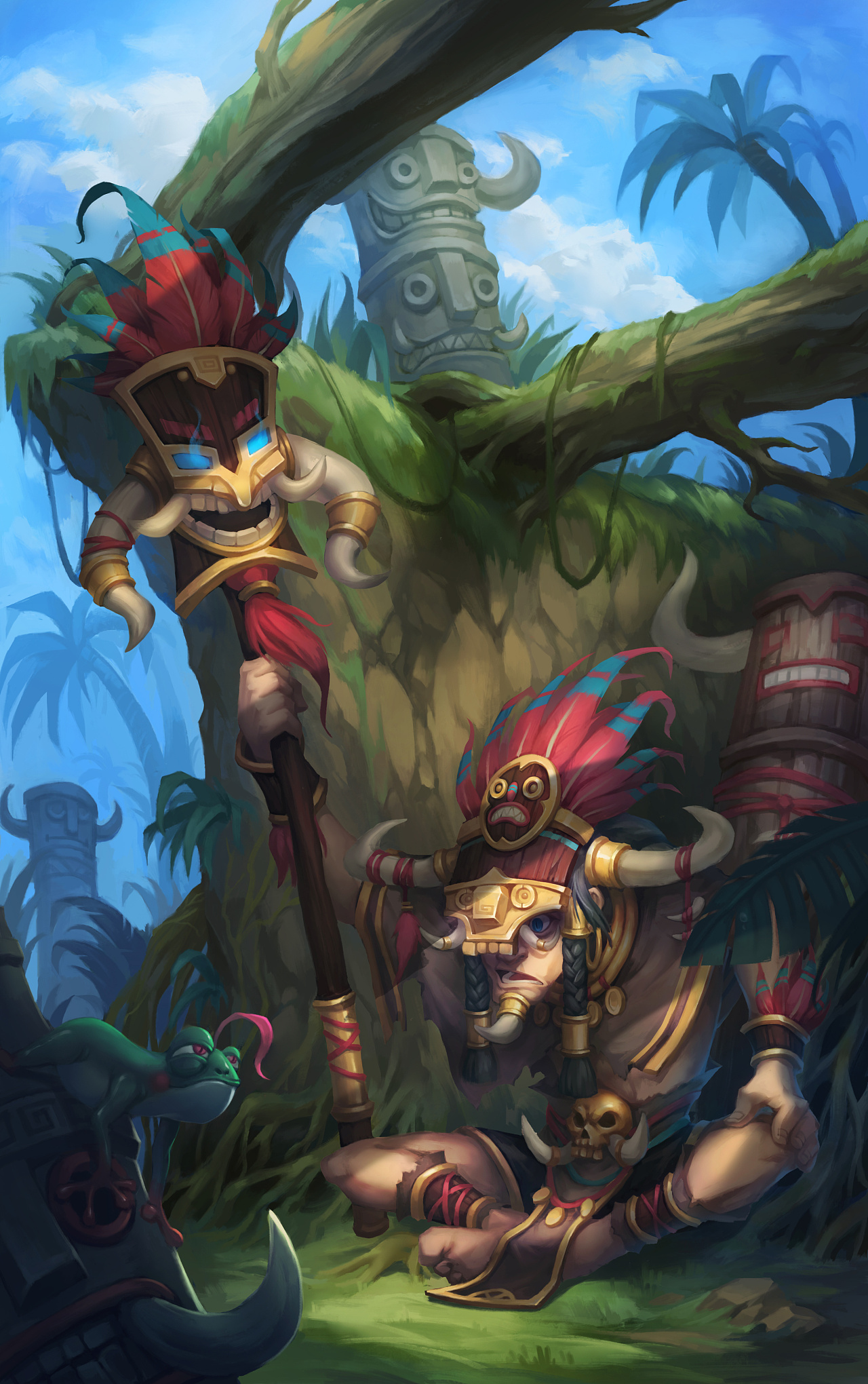 巫医|插画|游戏原画|一米九双马尾糙汉 - 原创作品 - 站酷 (zcool)