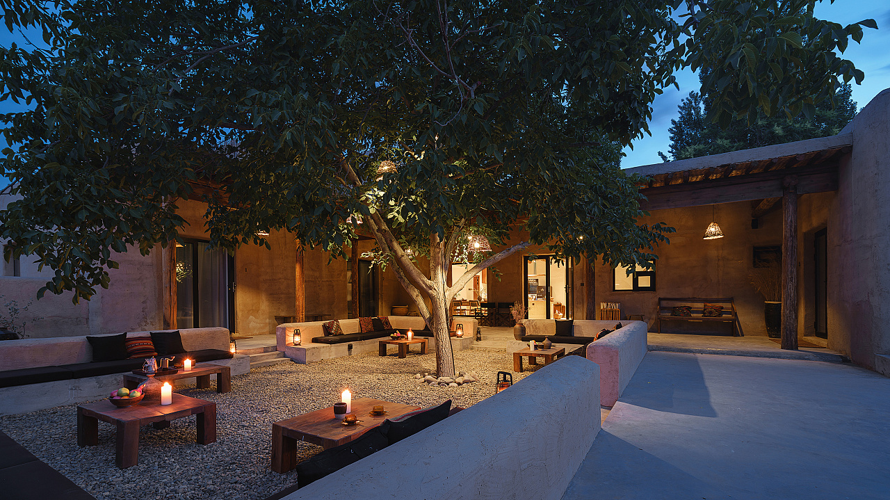 黄河宿集民宿-核桃小院-室外景观 - 原创作品 - 站酷(zcool)