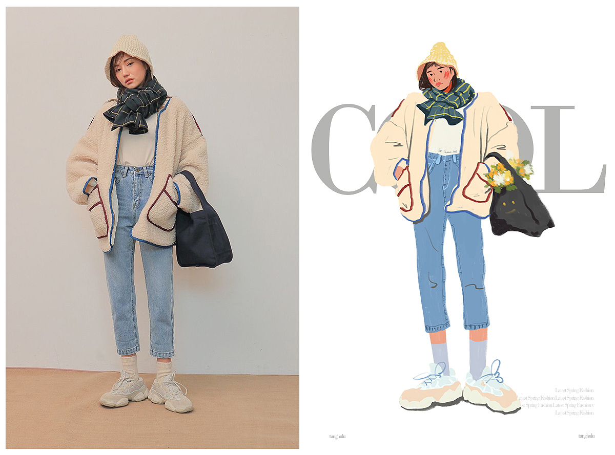 人物插画-乘风破浪的小姐姐们（图ZMjM0NDAyNTM2） - 创作习作 - 站酷设计师糖葫芦z原创素材 - 站酷ZCOOL