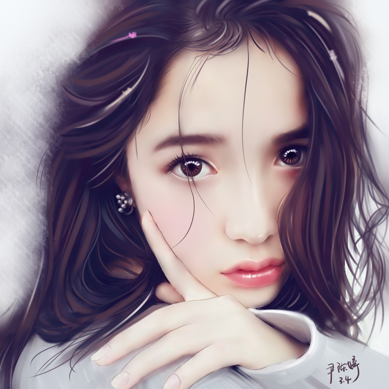 人物头像手绘练习手稿