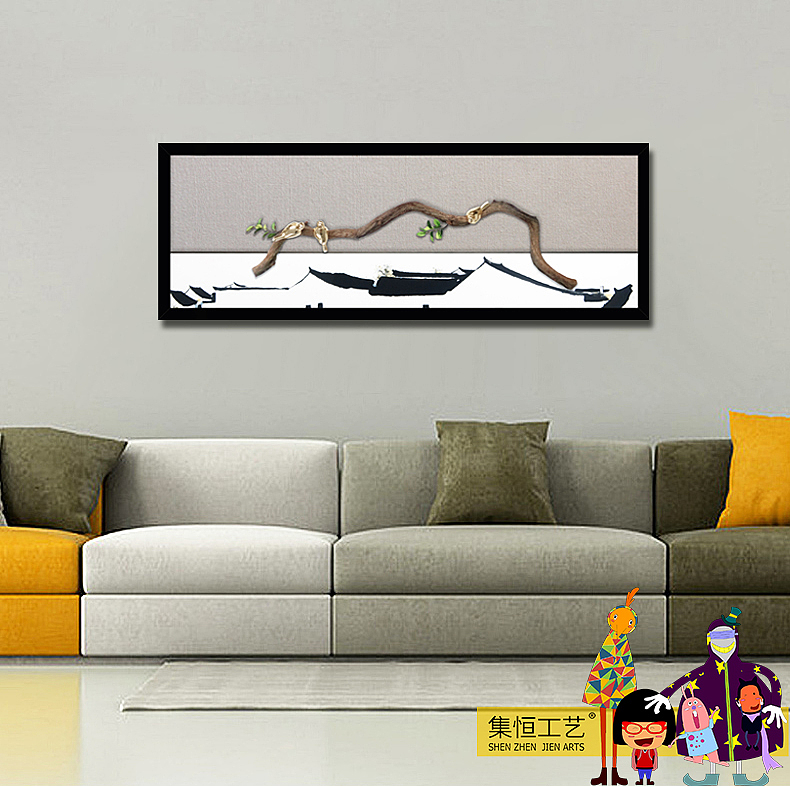实物画；装饰画、效果图、国画、大堂挂画、饰品、摆件、软装配画、室内设计、整体软装、圆框（图ZNjg2ODYyNzY=） - 实验艺术 - 站酷设计师集恒工艺实物画原创素材 - 站酷ZCOOL