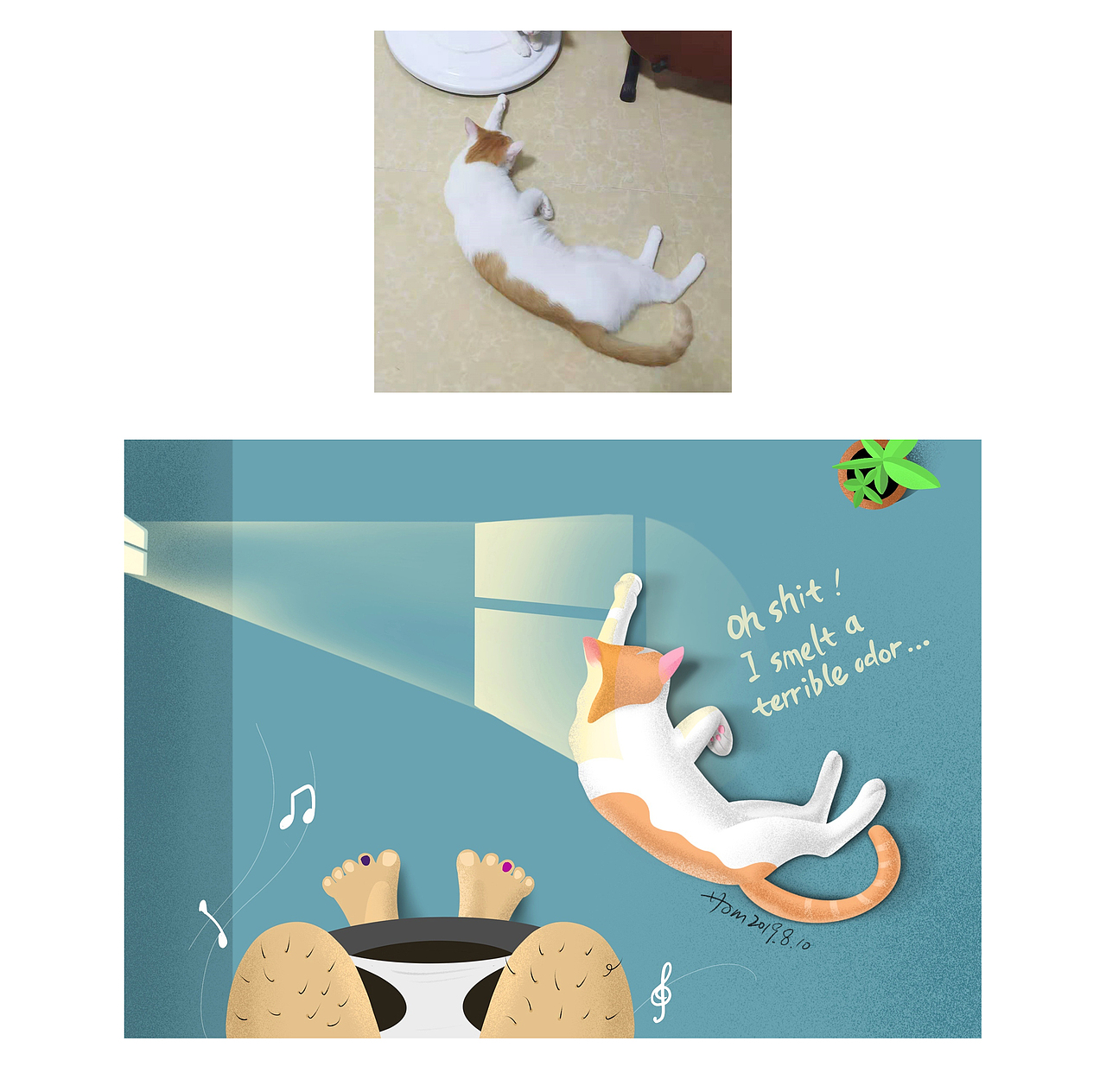 猫の日常——婀娜睡姿（图ZMTcyNTk2ODYw） - 商业插画 - 站酷设计师517744478原创素材 - 站酷ZCOOL