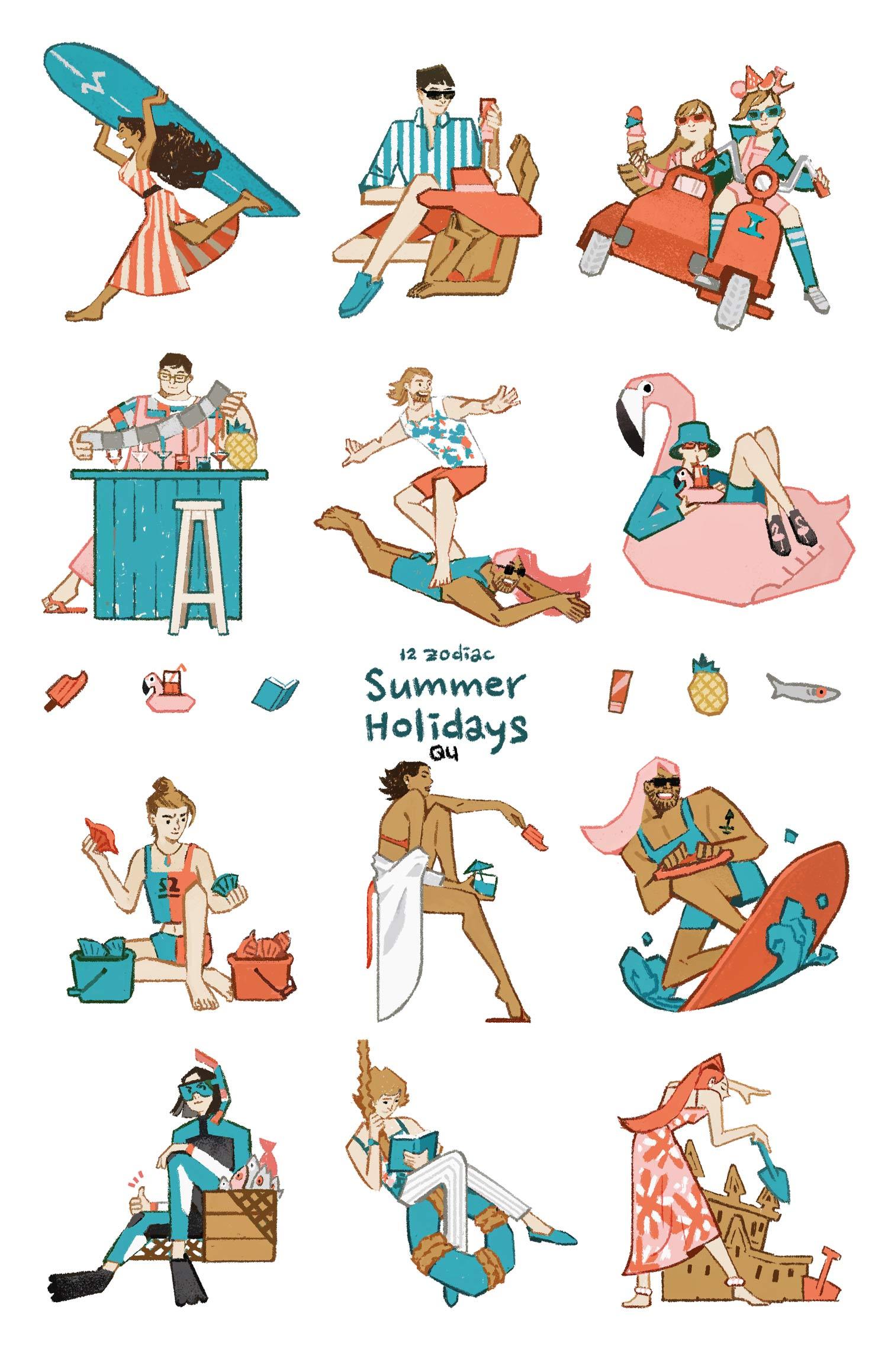 2018春_lifestyle插画合集|插画|商业插画|天然_tianran_原创作品