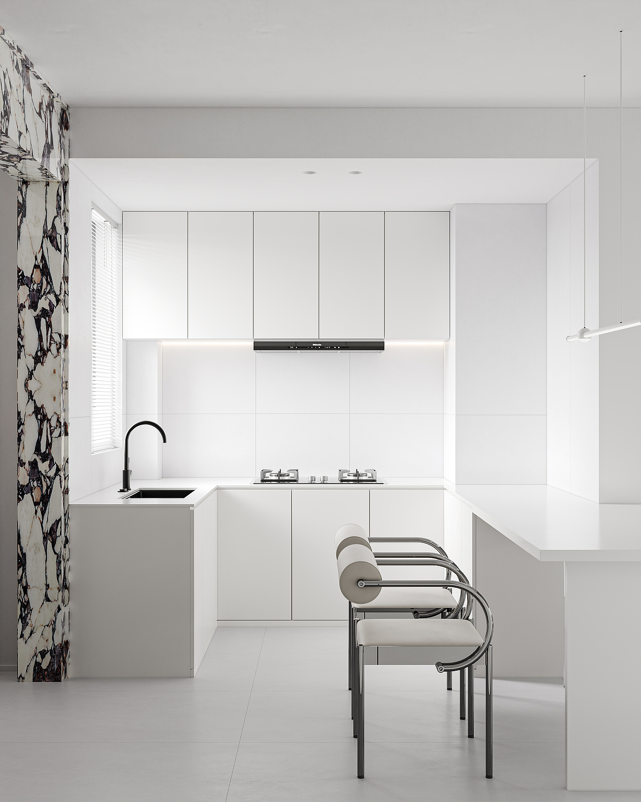 白色系家装效果图表现