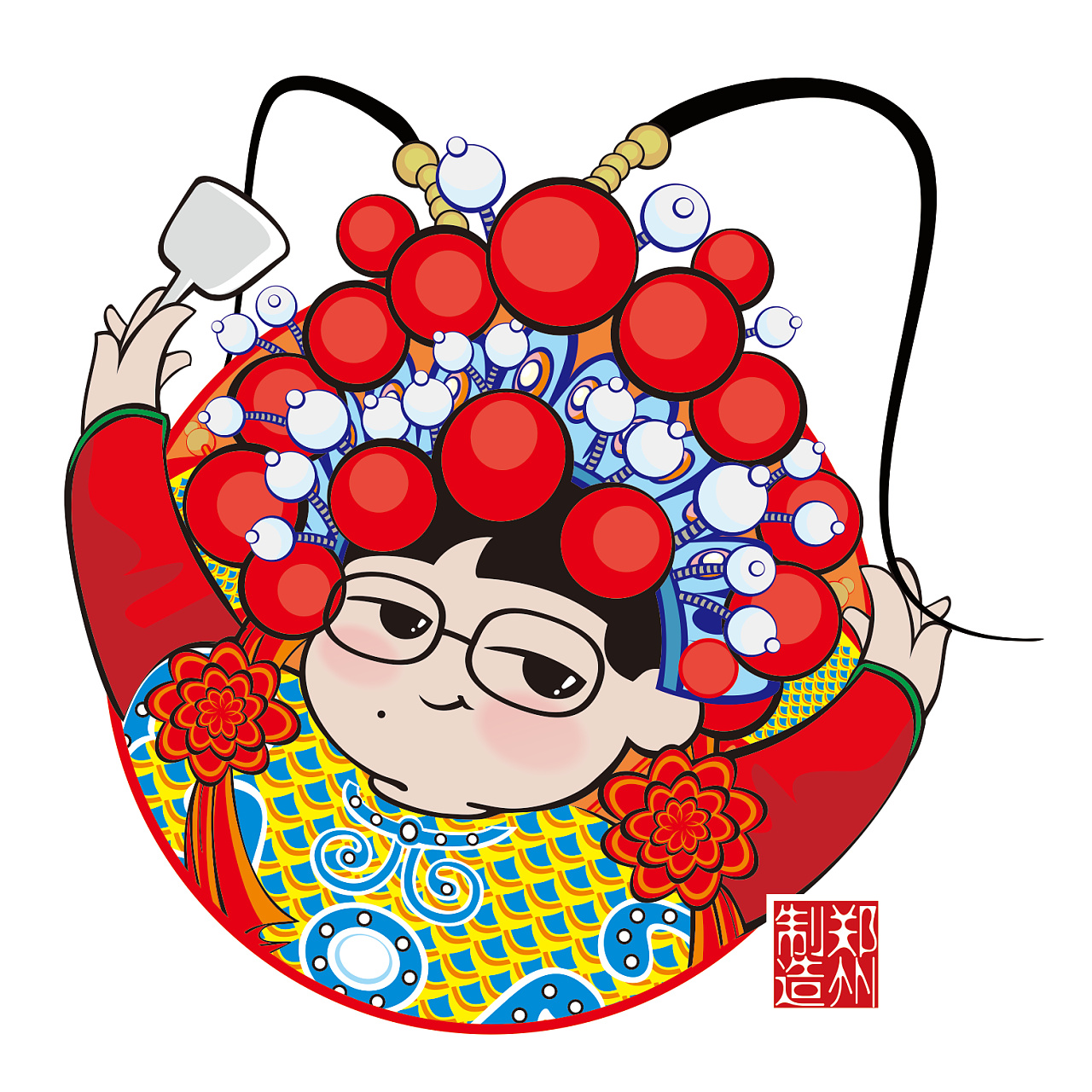 国潮风ip主题商业插图|插画|概念设定|徐子燕 - 原创作品 - 站酷