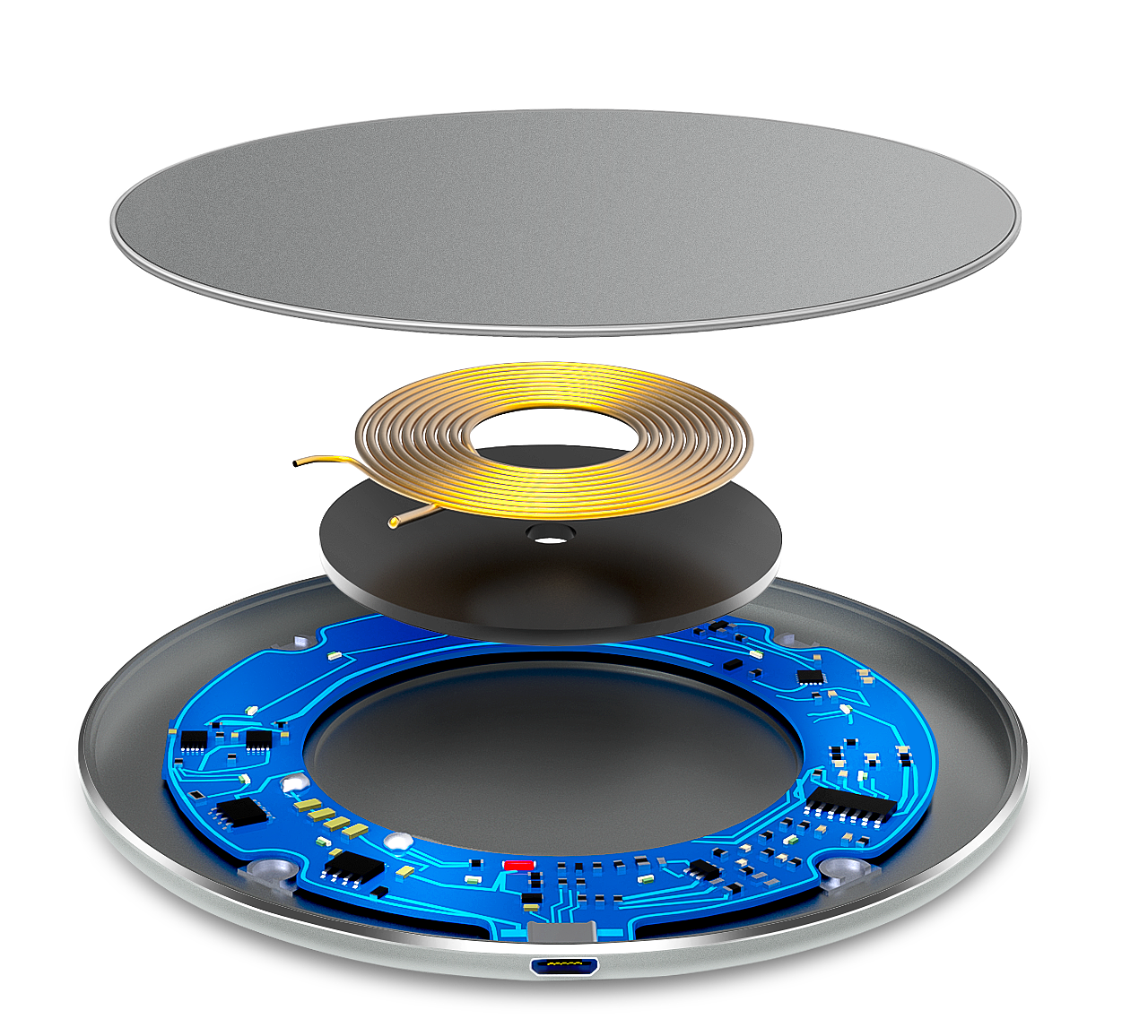 【三维】无线充电器内部图