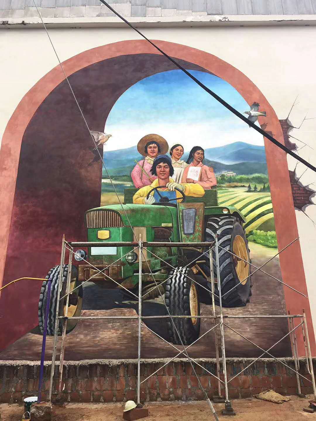 美丽乡村墙绘—墙绘实力作品（图ZMTUxMTQxNTk2） - 新锐潮流插画 - 站酷设计师济南卓异墙绘艺术原创素材 - 站酷ZCOOL