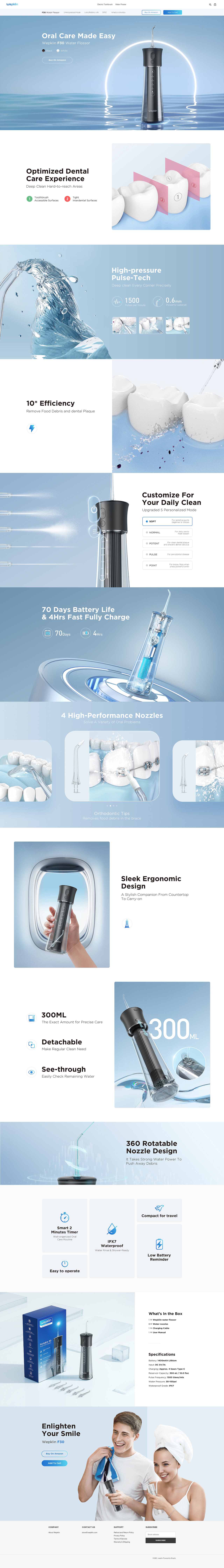 F30 Water Flossor 洗牙器产品落地页（图ZMjc4ODk5MTI4） - 运营设计 - 站酷设计师2HIYE原创素材 - 站酷ZCOOL