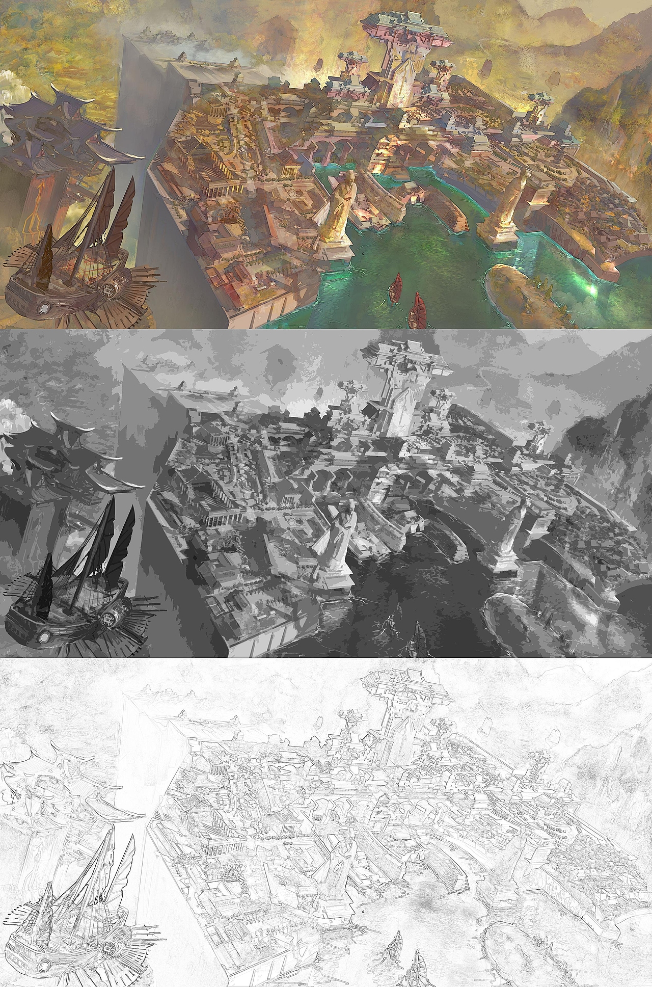 对幻想中的王者大陆场景进行绘制深圳/插画师/1年前/1295浏览mingyu1