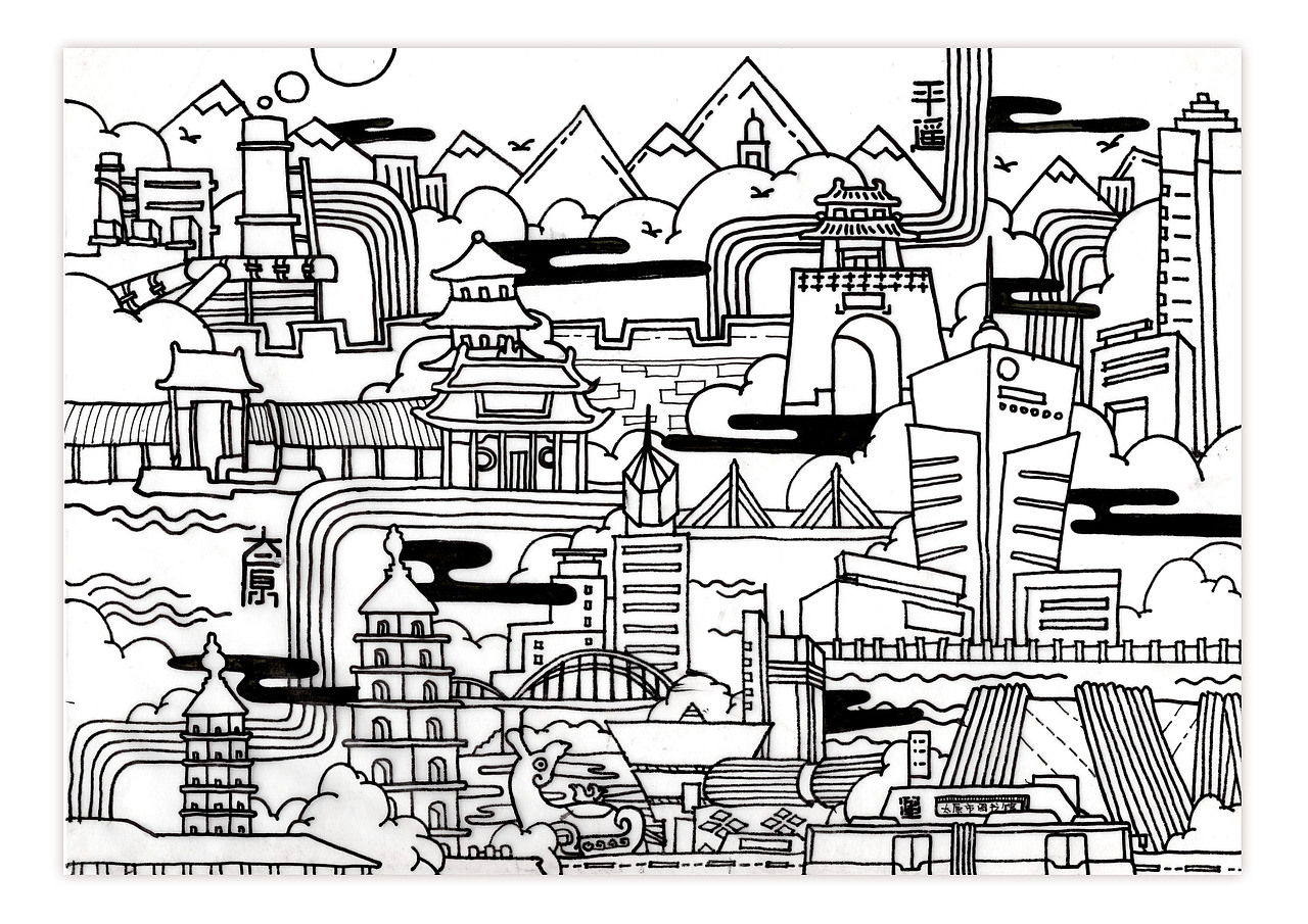 城市插画（图ZMTk2ODI2ODYw） - 创作习作 - 站酷设计师AKuo_原创素材 - 站酷ZCOOL
