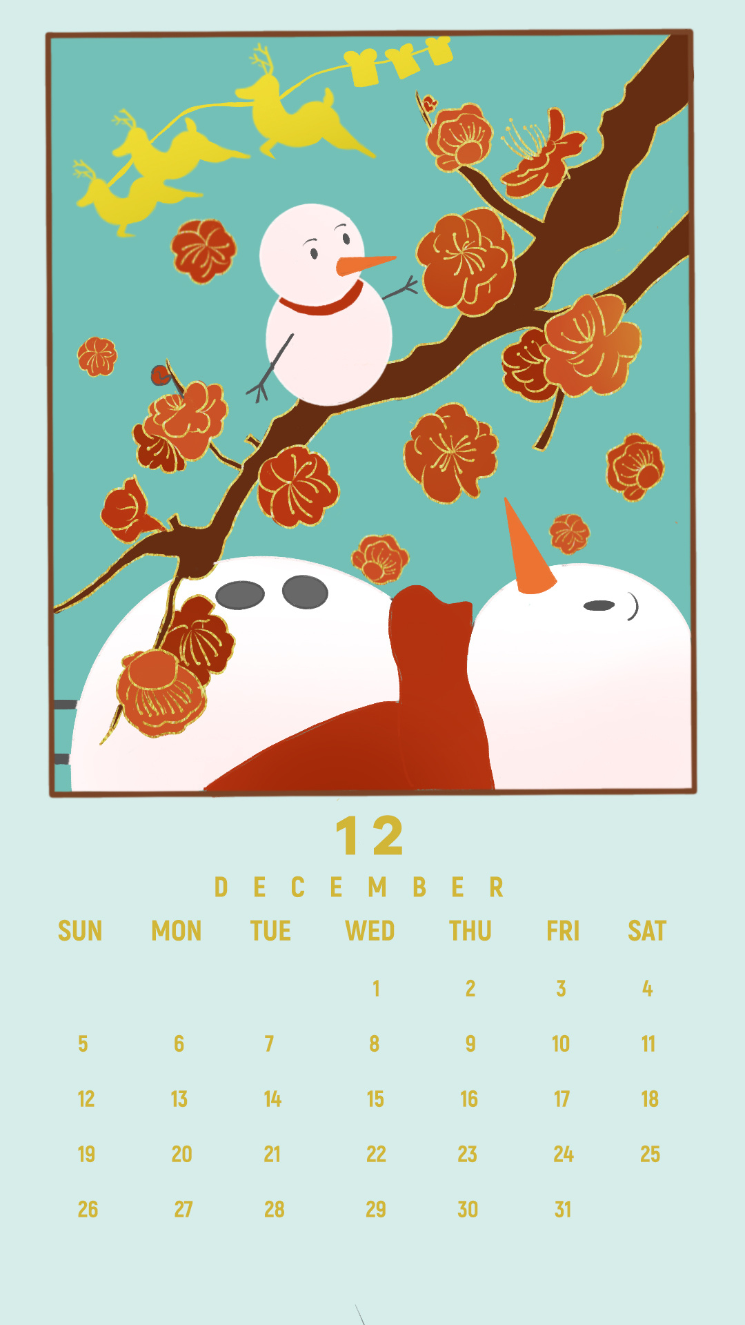插画|日历|十二月