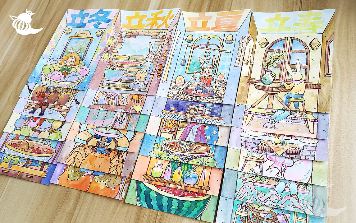 二十四節(jié)氣—年度總結(jié)（圖ZMjg2Nzc2NDU2） - 商業(yè)插畫 - 站酷設(shè)計師雀生生原創(chuàng)素材 - 站酷ZCOOL