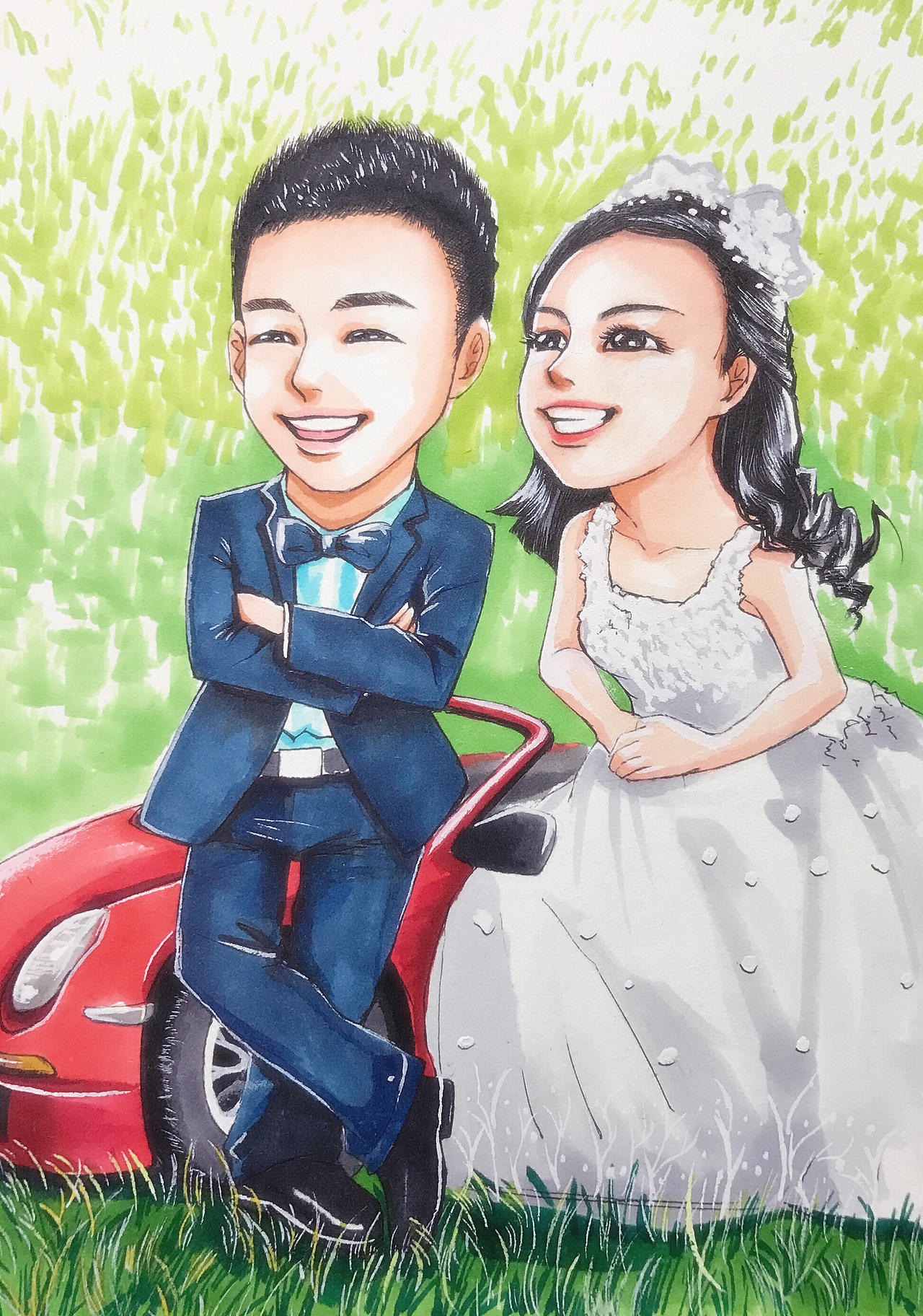 马克笔手绘肖像