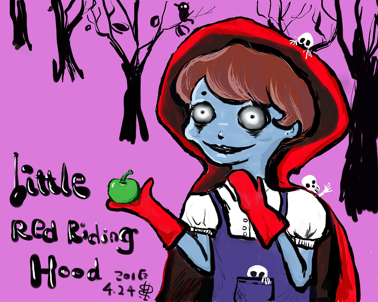 小红帽（图ZNDg1NzkxMDA=） - 商业插画 - 站酷设计师罗妮的大树原创素材 - 站酷ZCOOL