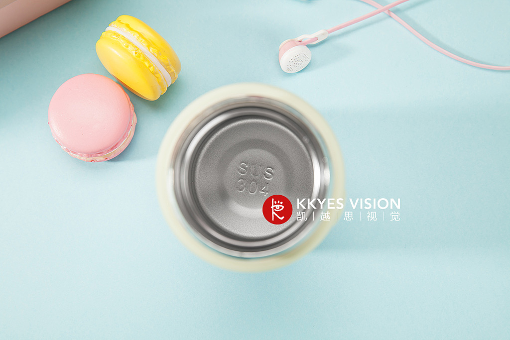 保温杯 萌系 马卡龙 可爱水杯 静物拍摄 产品摄影