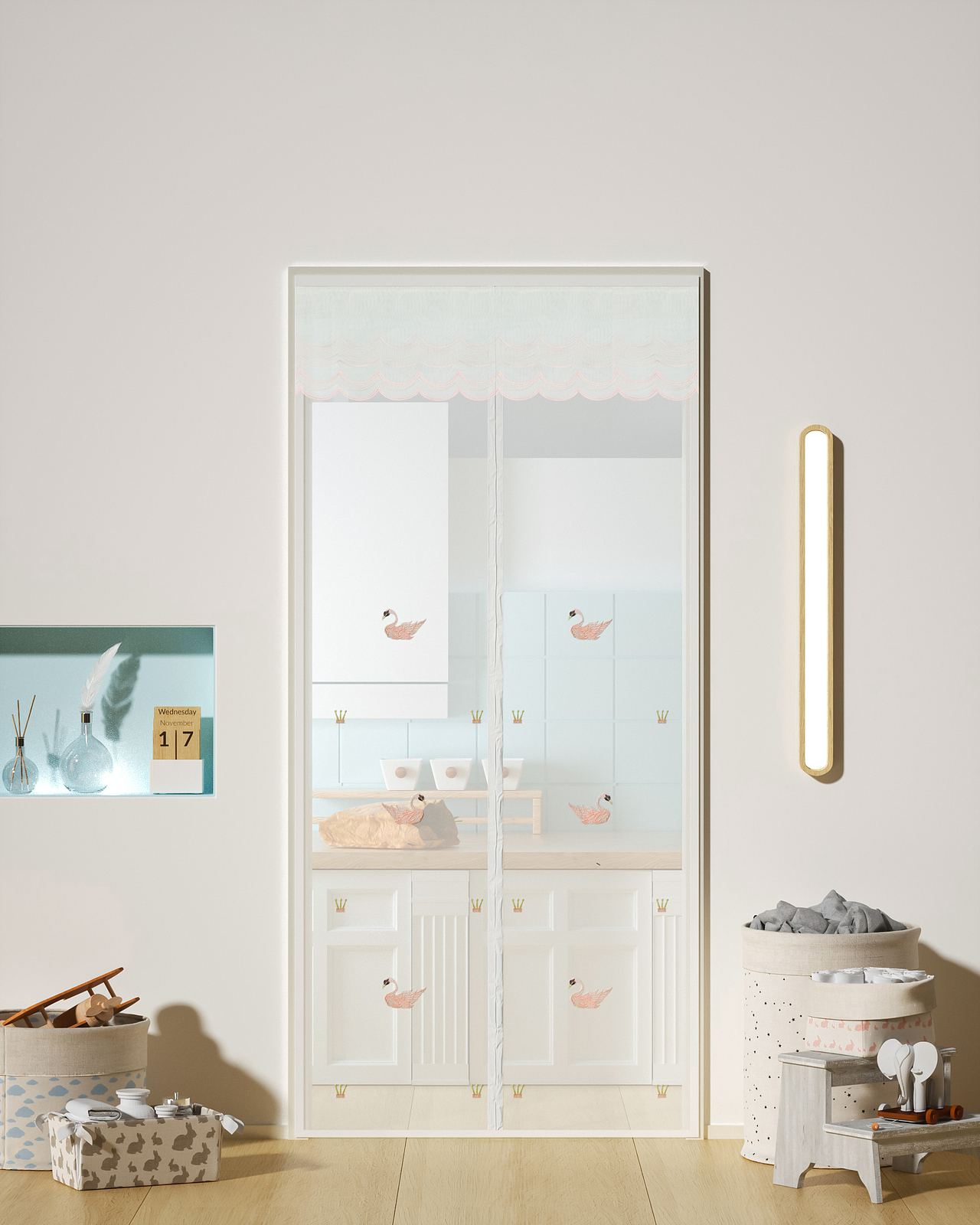 今年最后一个夏季的门帘产品 白色的