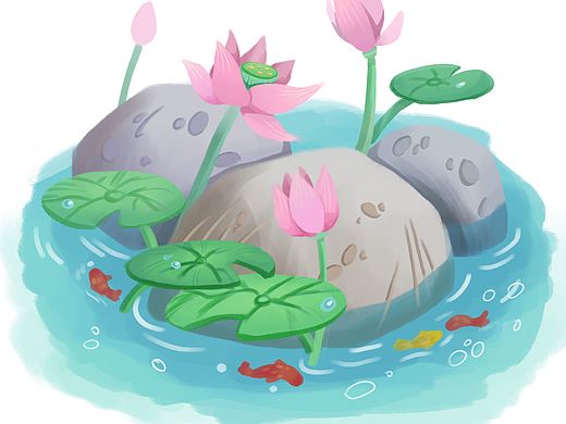 儿童插画绘本风格小场景设计