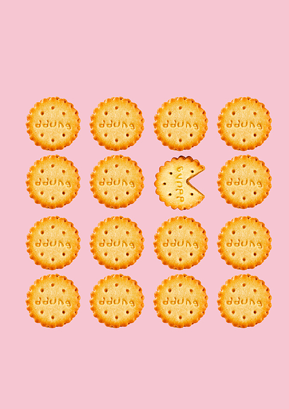 日式小圆饼干拍摄