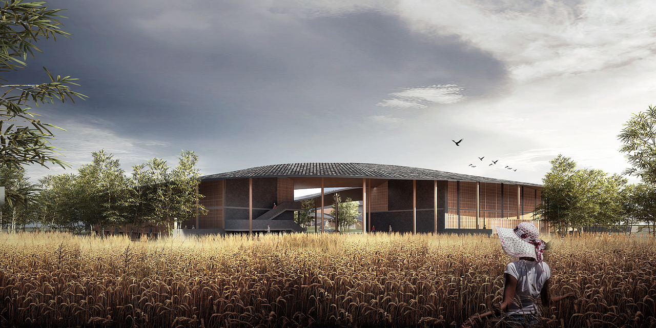 插画创作|林盘行馆