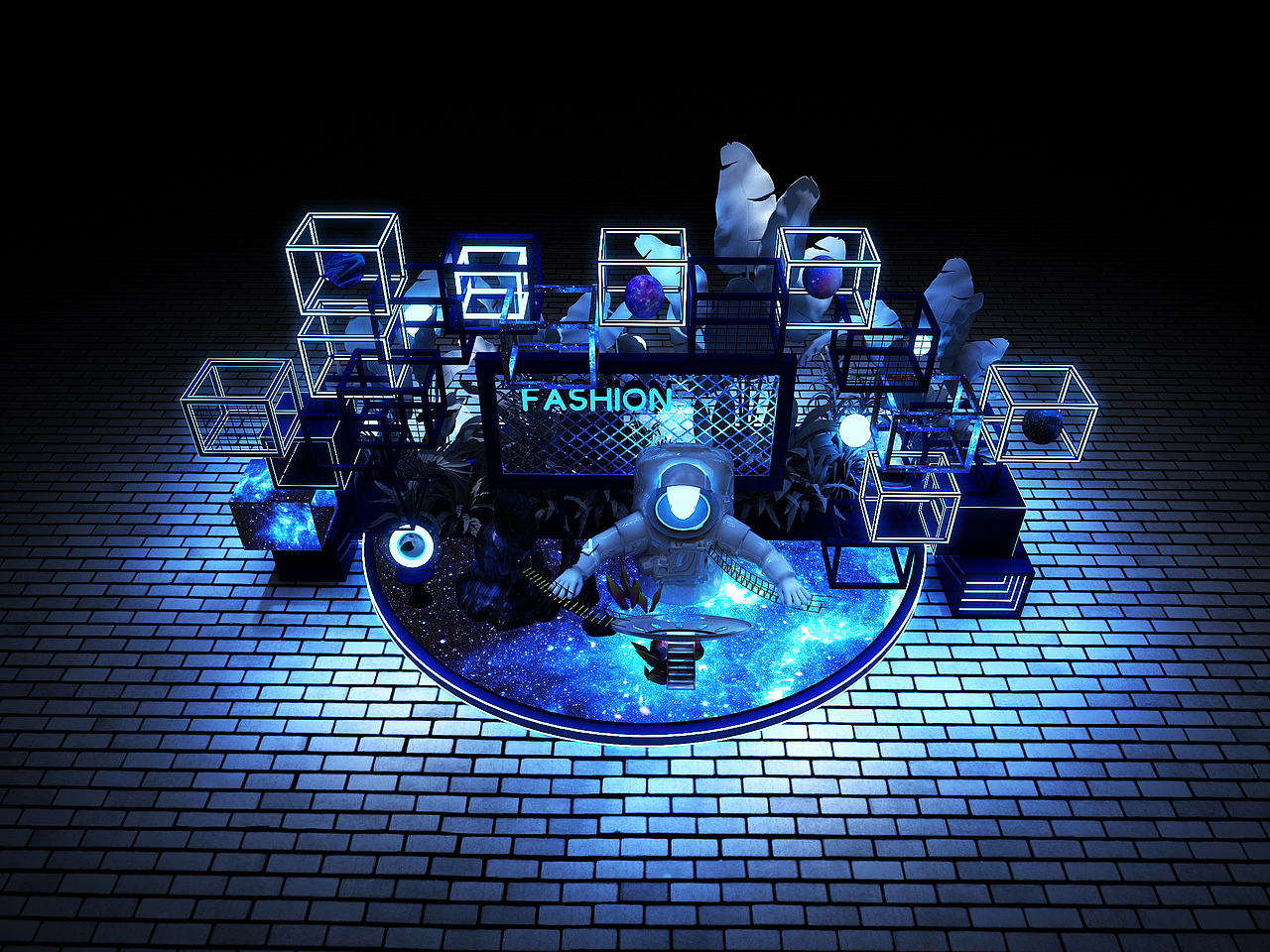 时尚科技太空美陈（图ZMjMzMzk3NTA0） - 其他三维 - 站酷设计师fohing原创素材 - 站酷ZCOOL