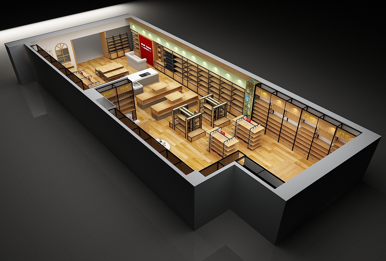 NOME货架,简约时尚家居店,诺米货架,家居服货架