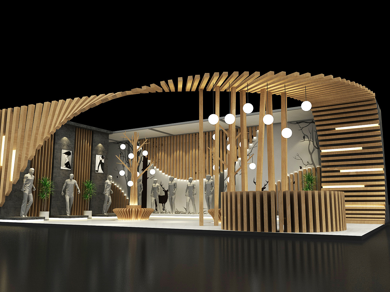 3d展会效果图设计服装展会设计