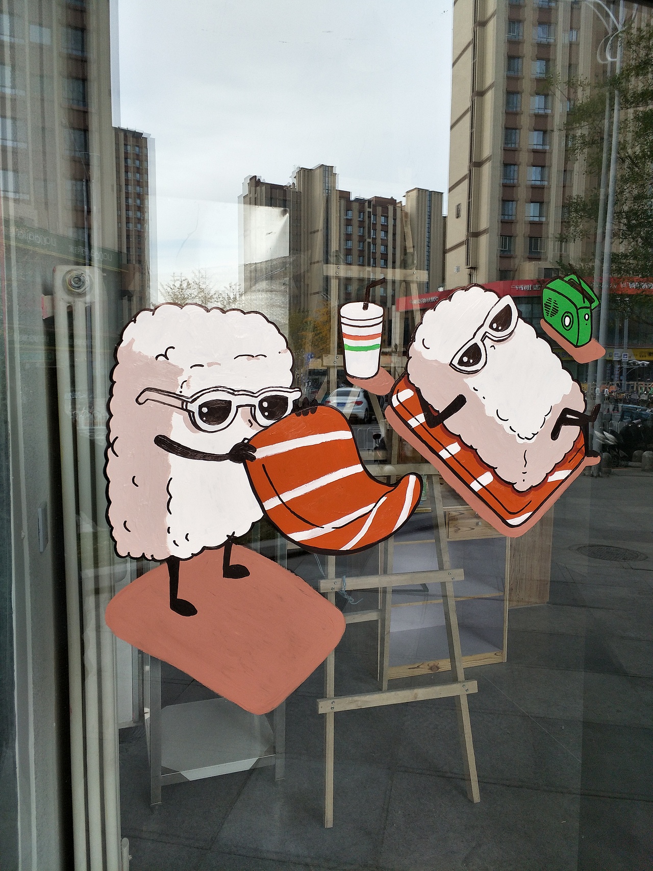 通州万达金街『河风』寿司店手绘墙