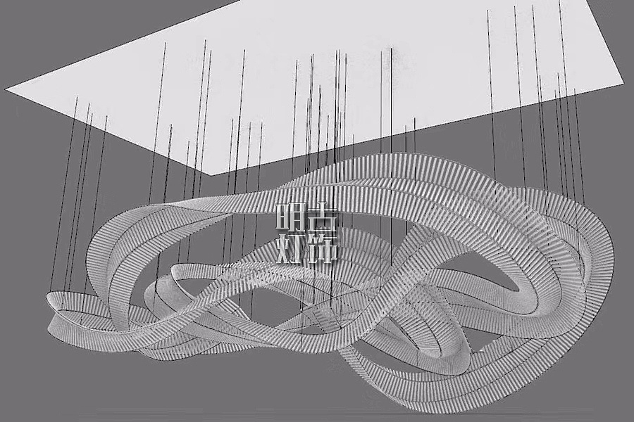 飘带灯设计流动韵律节奏动感弧度美而有力