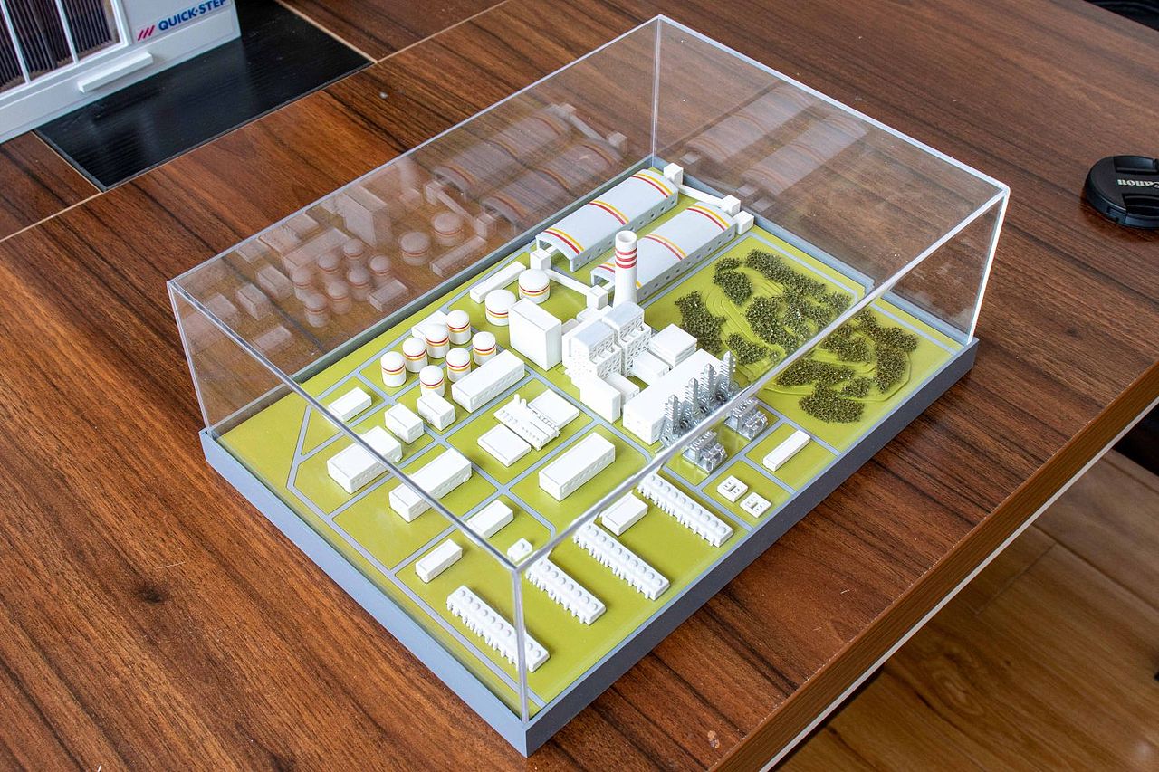 A4纸尺寸电厂沙盘模型制作案例