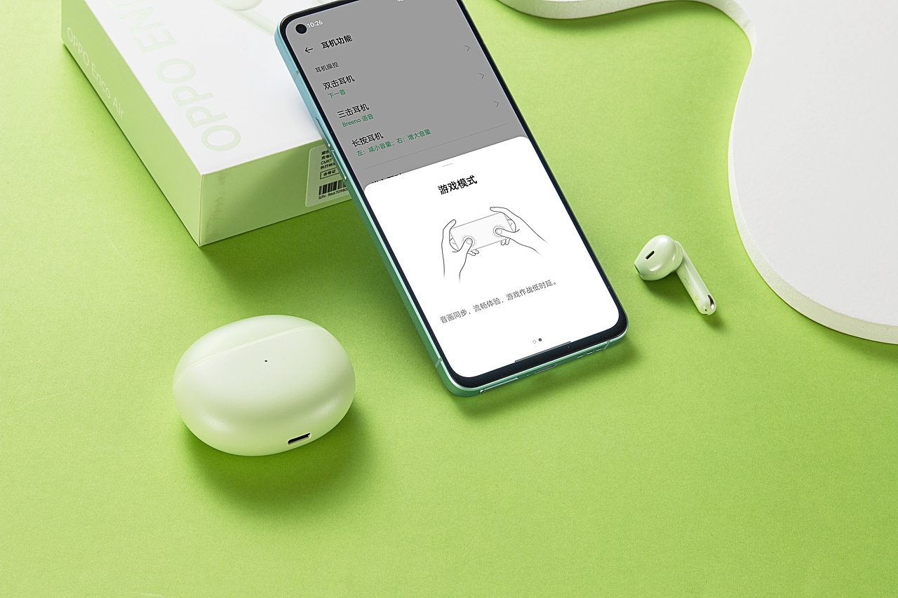 给夏天一点绿色颜色瞧瞧  OPPO Enco Air绿色耳机
