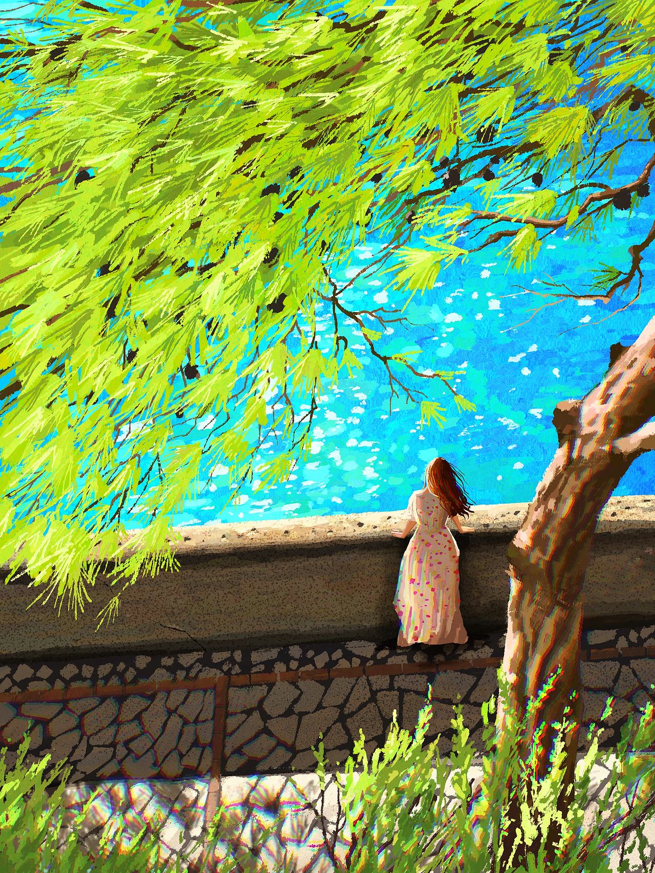 阳光把云彩变得浪漫。（图ZMzc4MzY2MjIw） - 艺术插画 - 站酷设计师Fangpeiii原创素材 - 站酷ZCOOL